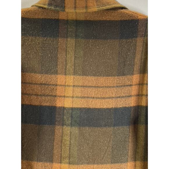 VOLCOM Men's Brown Plaid Workwear Wool-Blend Button-Up Jacket SZ M - Picture 6 of 12